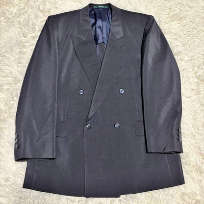 [Made in England x 60% Mohair] Casual suit double setup dark blue M
