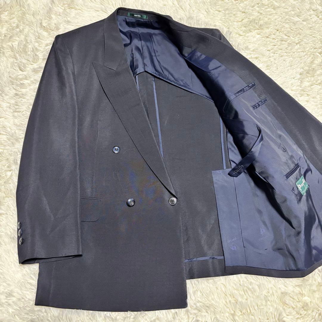 [Made in England x 60% Mohair] Casual suit double setup dark blue M