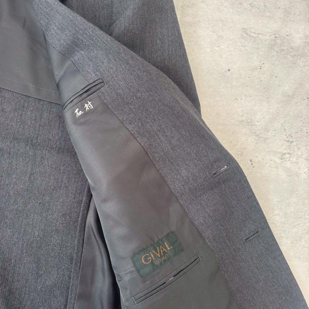 USED VINTAGE Setup Suit Three Piece Vest Gray