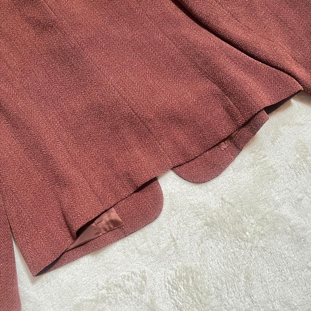 Setup suit skirt no collar jacket size 11 terracotta old clothes