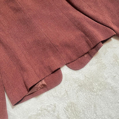 Setup suit skirt no collar jacket size 11 terracotta old clothes