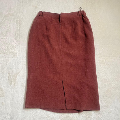Setup suit skirt no collar jacket size 11 terracotta old clothes