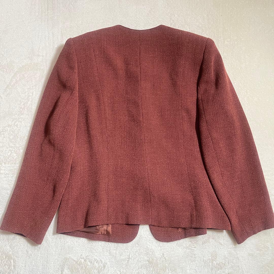 Setup suit skirt no collar jacket size 11 terracotta old clothes