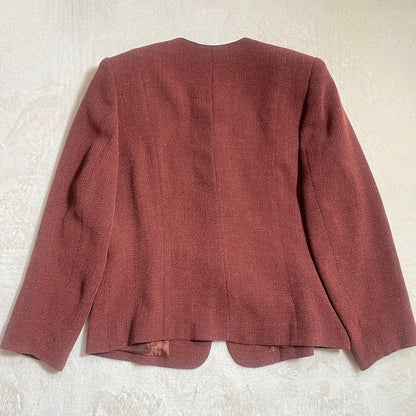 Setup suit skirt no collar jacket size 11 terracotta old clothes