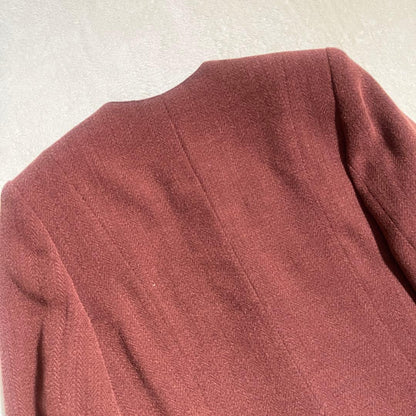 Setup suit skirt no collar jacket size 11 terracotta old clothes