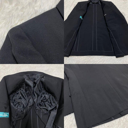 90s Casual Suit Setup Black Double Mode Vintage
