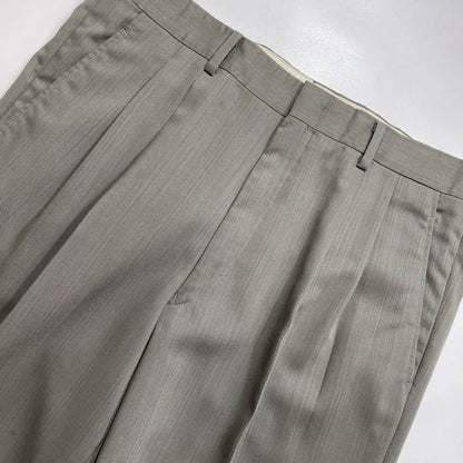DURBAN Top and bottom set wool suit khaki unlined 4 tucks