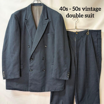 40s 50s vintage suits double rockabilly extra thick all over pattern rare