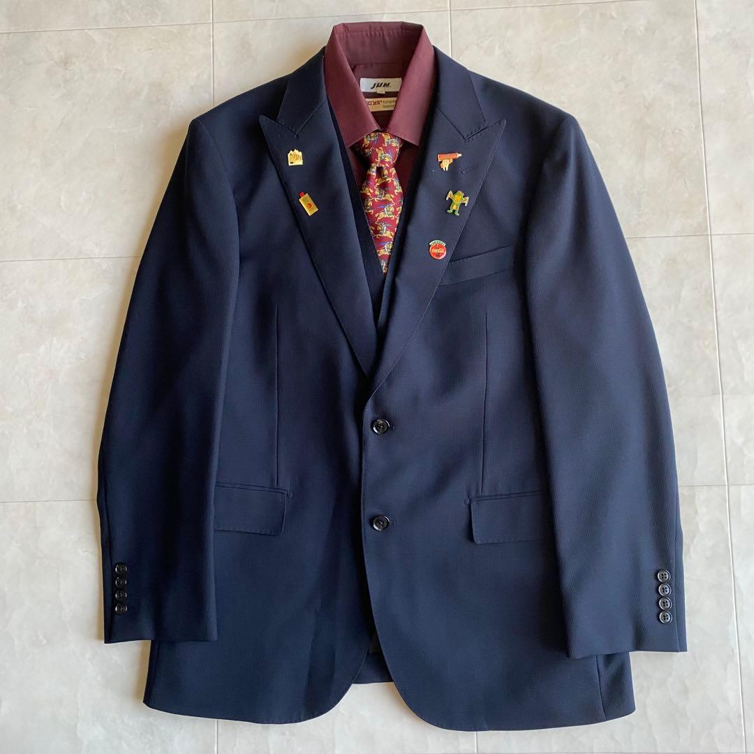 90s vintage Burberry tie suit vest pins 5 pieces