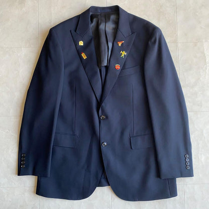 90s vintage Burberry tie suit vest pins 5 pieces