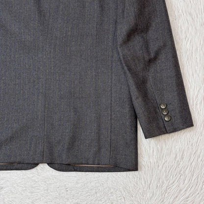 Yves Saint Laurent Suit Setup Dark Gray Wool Single Top and Bottom