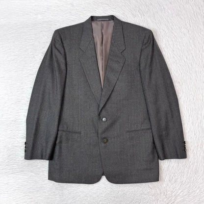 Yves Saint Laurent Suit Setup Dark Gray Wool Single Top and Bottom
