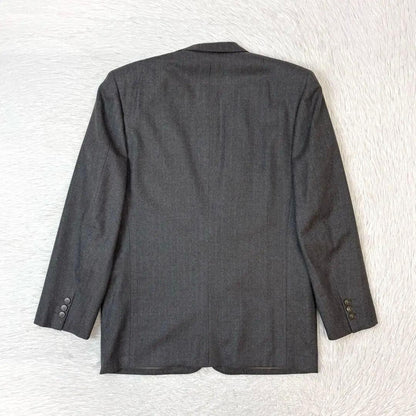 Yves Saint Laurent Suit Setup Dark Gray Wool Single Top and Bottom