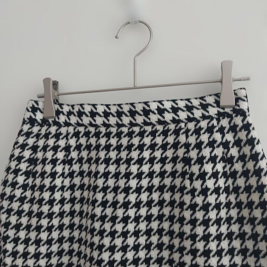 Houndstooth Setup Gold Button M Vintage Retro Collarless Jacket