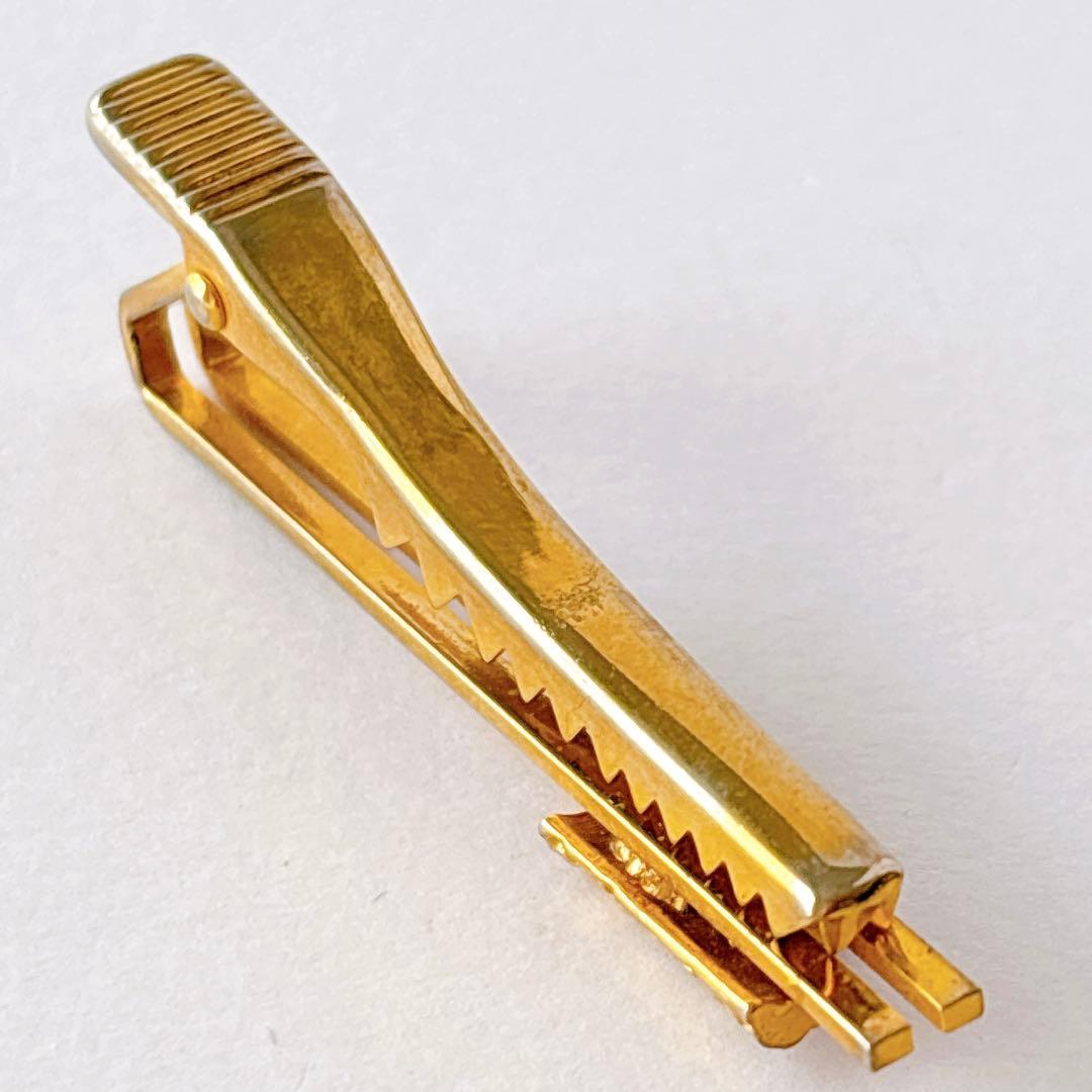 Vintage cufflinks tie pin set gold woodgrain log retro men's