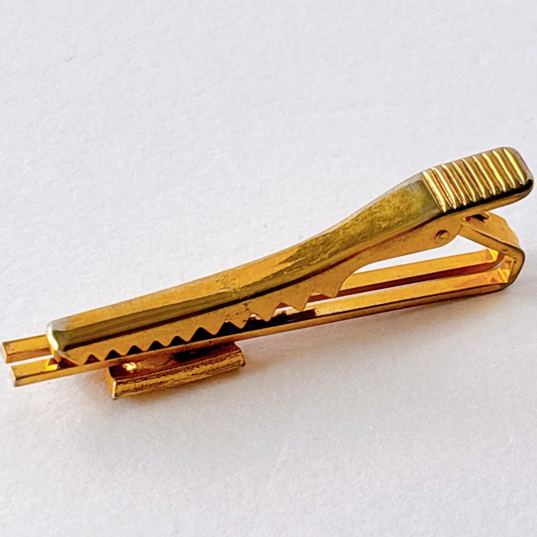 Vintage cufflinks tie pin set gold woodgrain log retro men's