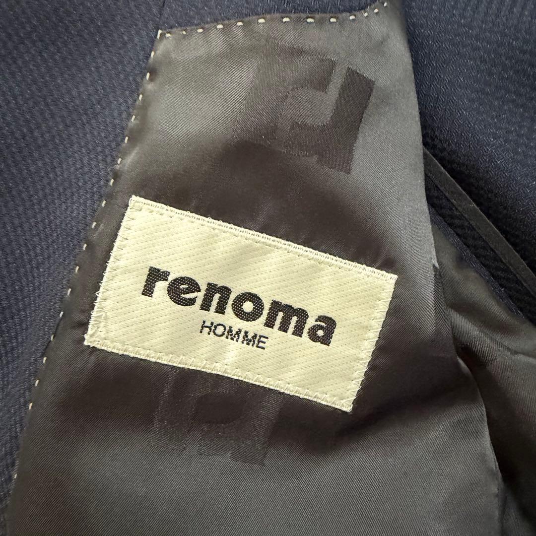 メンズ　ヴィンテージ　ネイビー　セットアップ　スーツ　Mサイズ　renoma