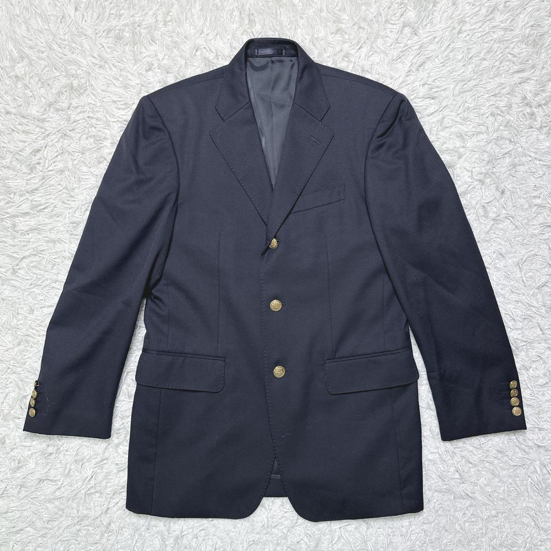 Gold button suit black setup Y2K oversize wool L