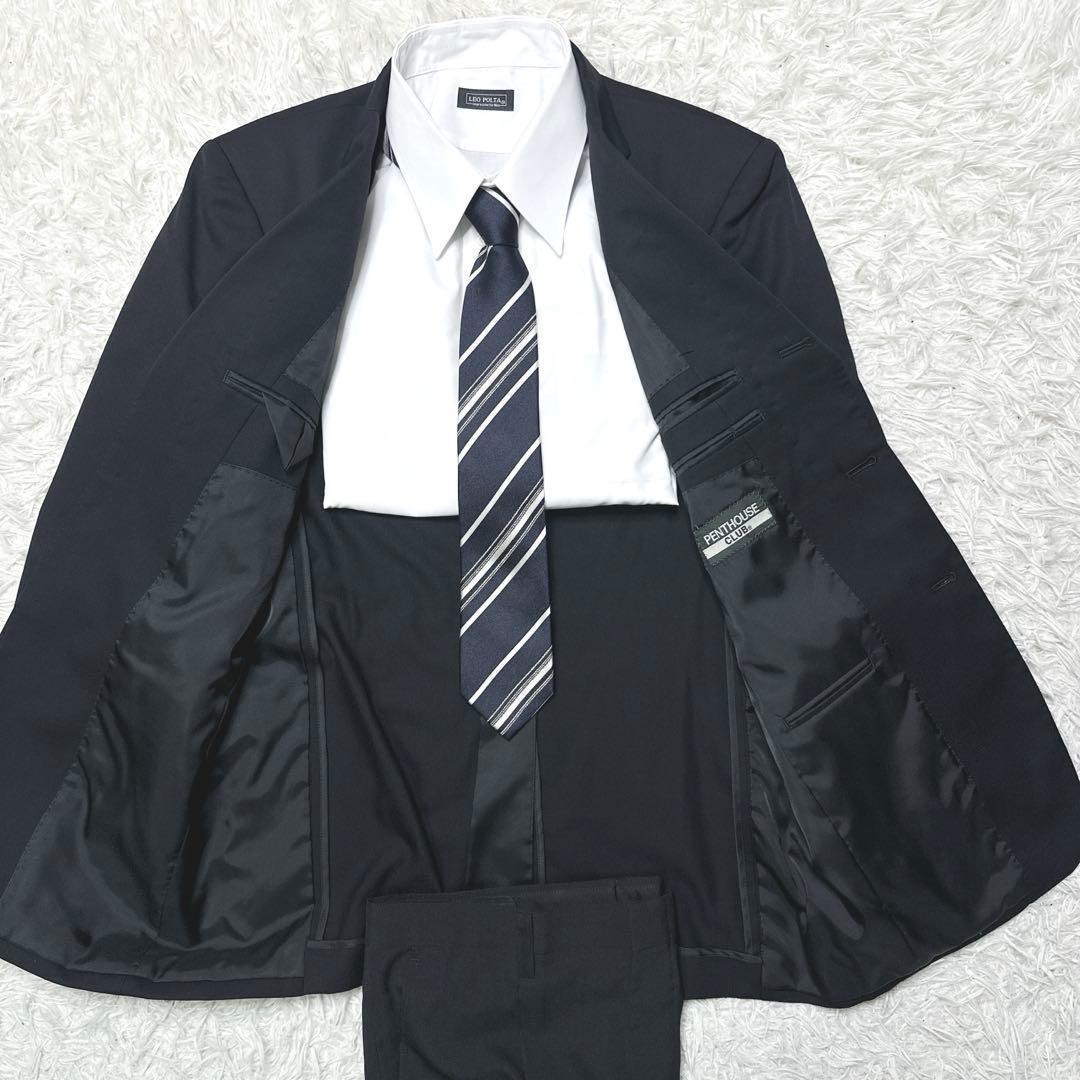 Gold button suit black setup Y2K oversize wool L