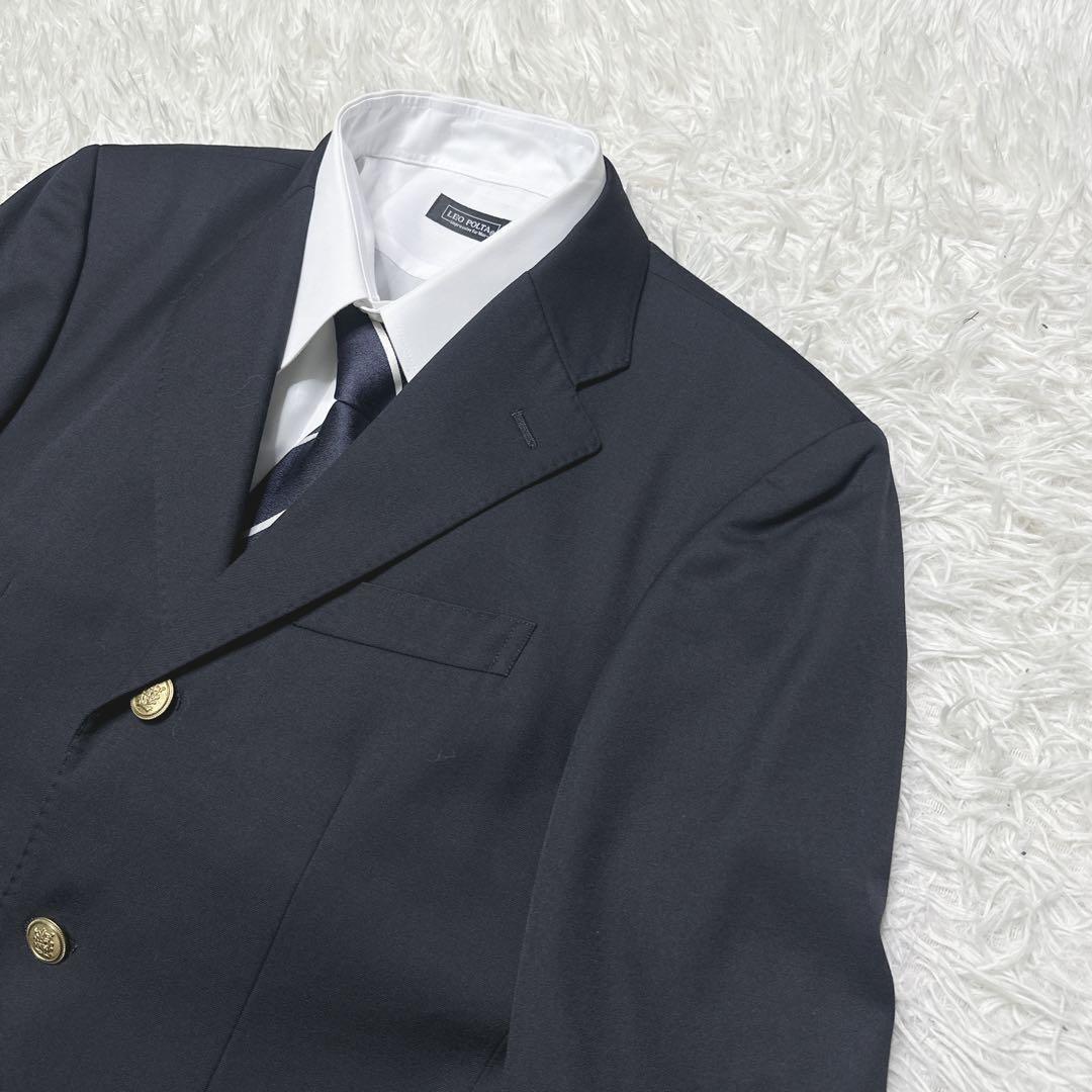 Gold button suit black setup Y2K oversize wool L