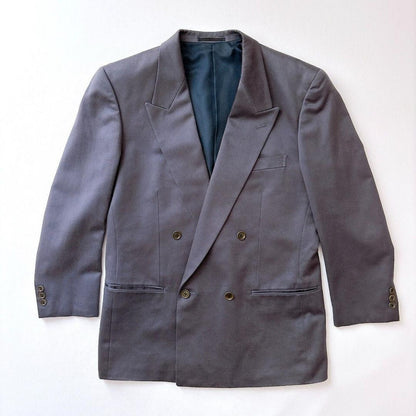 Masaki Suda Vintage Double Breasted Casual Suit Top and Bottom Dark Blue L