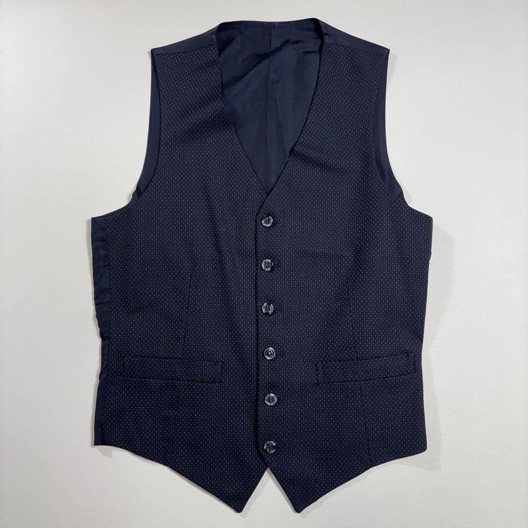 Casual suit, all-over pattern, dot pattern, 3-piece suit, jacket, vest, pants