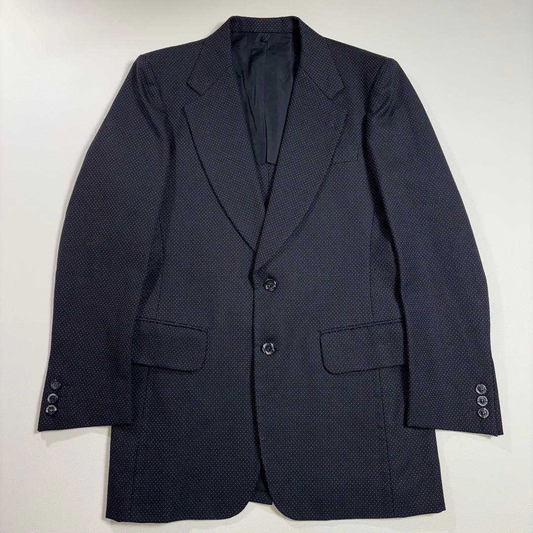 Casual suit, all-over pattern, dot pattern, 3-piece suit, jacket, vest, pants