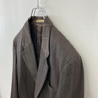 [a1486] Nicole Suit Setup Brown M Vintage Men's Clothing
