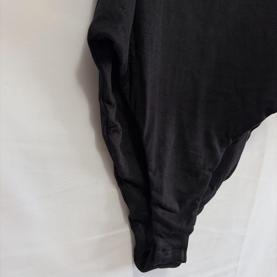 ★Heart & Hips [L] Bodysuit Black Simple Plain Inner