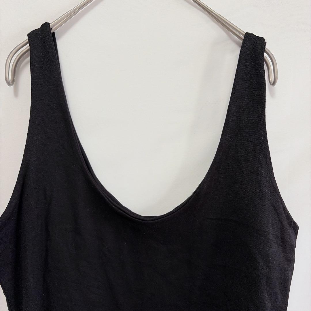 ★Heart & Hips [L] Bodysuit Black Simple Plain Inner