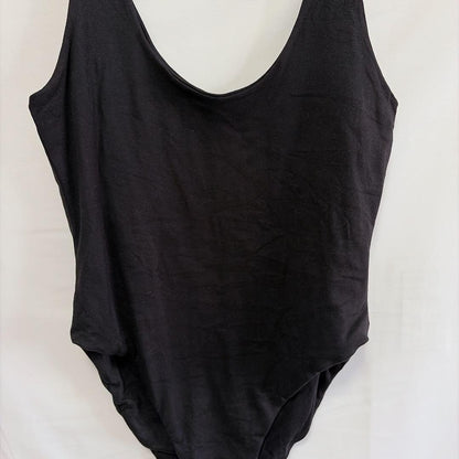 ★Heart & Hips [L] Bodysuit Black Simple Plain Inner