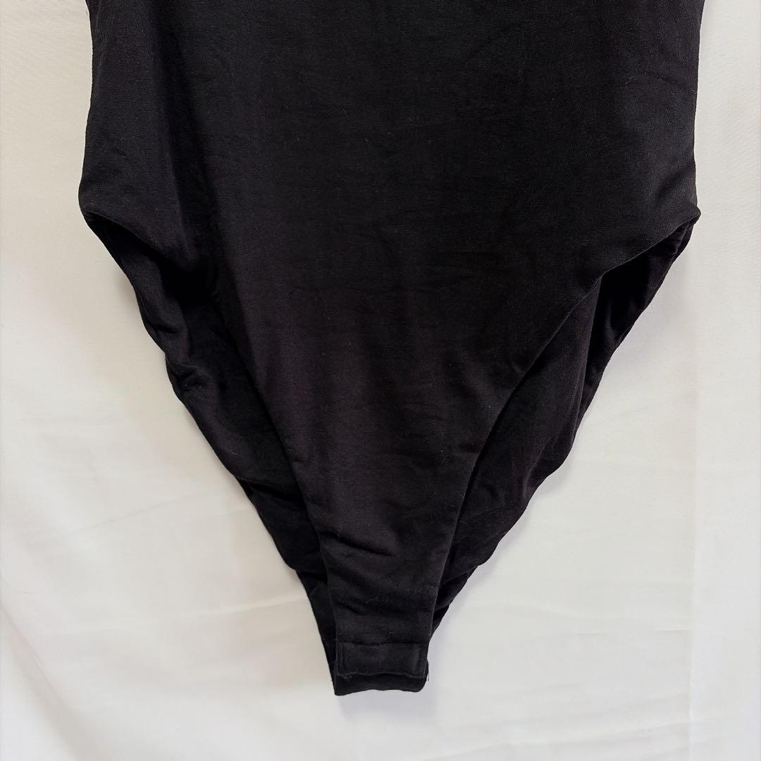 ★Heart & Hips [L] Bodysuit Black Simple Plain Inner