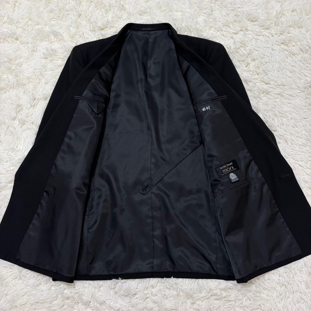 [vintage] 90s double breasted setup suit adjuster L