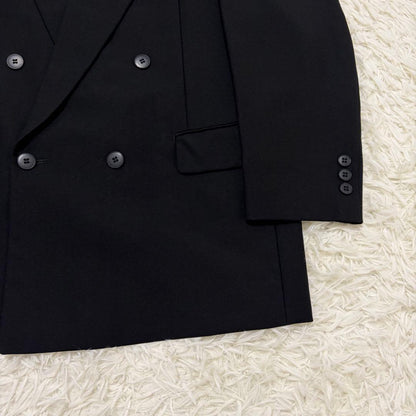 [vintage] 90s double breasted setup suit adjuster L