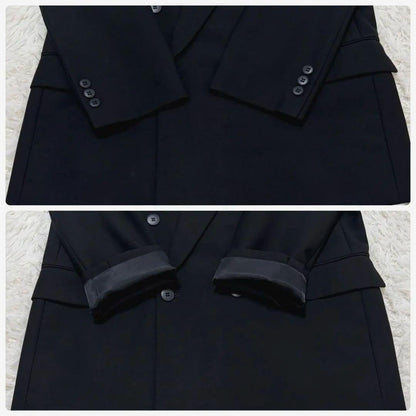 [vintage] 90s double breasted setup suit adjuster L