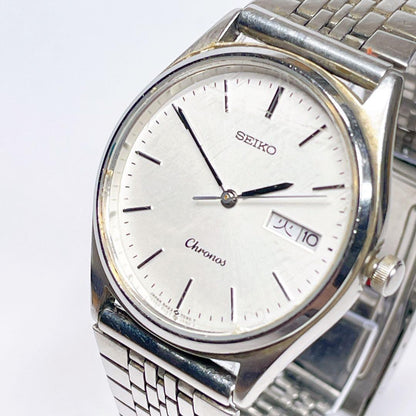 SEIKO Watch Men's Chronos 5H23-7D40 White Dial 54