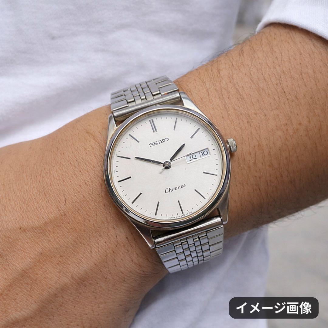 SEIKO Watch Men's Chronos 5H23-7D40 White Dial 54