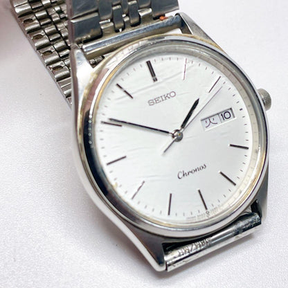 SEIKO Watch Men's Chronos 5H23-7D40 White Dial 54