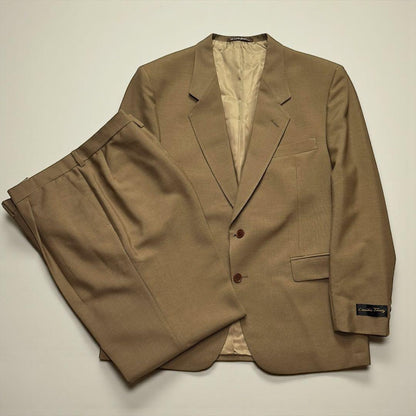 Vintage Spanish Casual Suit Setup Mohair Blend Beige