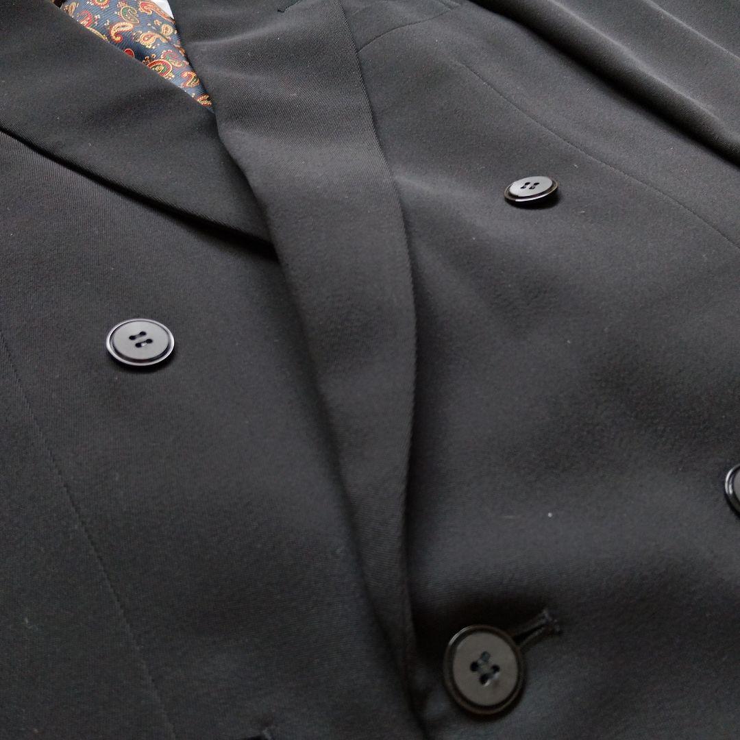 90s vintage double suit setup wool business commuting good condition