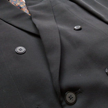 90s vintage double suit setup wool business commuting good condition