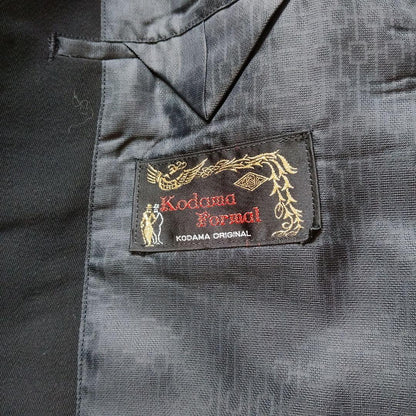 90s vintage double suit setup wool business commuting good condition