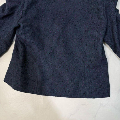 Showa Retro Tweed Collarless Jacket Skirt Setup No. 9