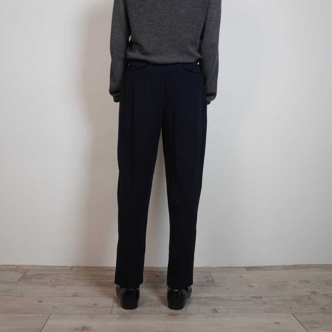 GIORGIO ARMANI Single 2 tuck slack pants navy blue/RW185