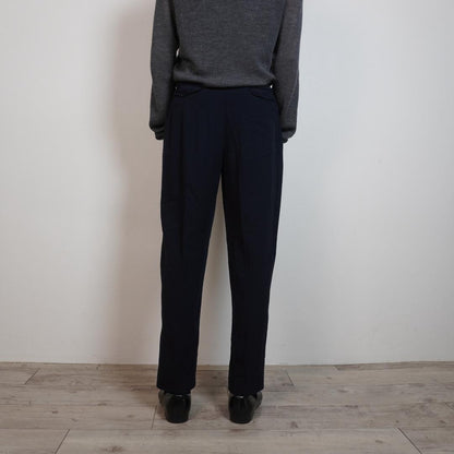 GIORGIO ARMANI Single 2 tuck slack pants navy blue/RW185