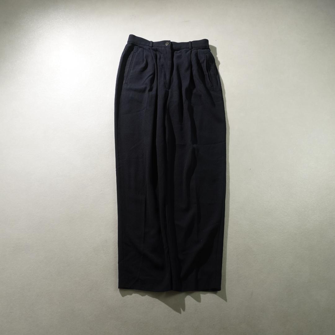GIORGIO ARMANI Single 2 tuck slack pants navy blue/RW185