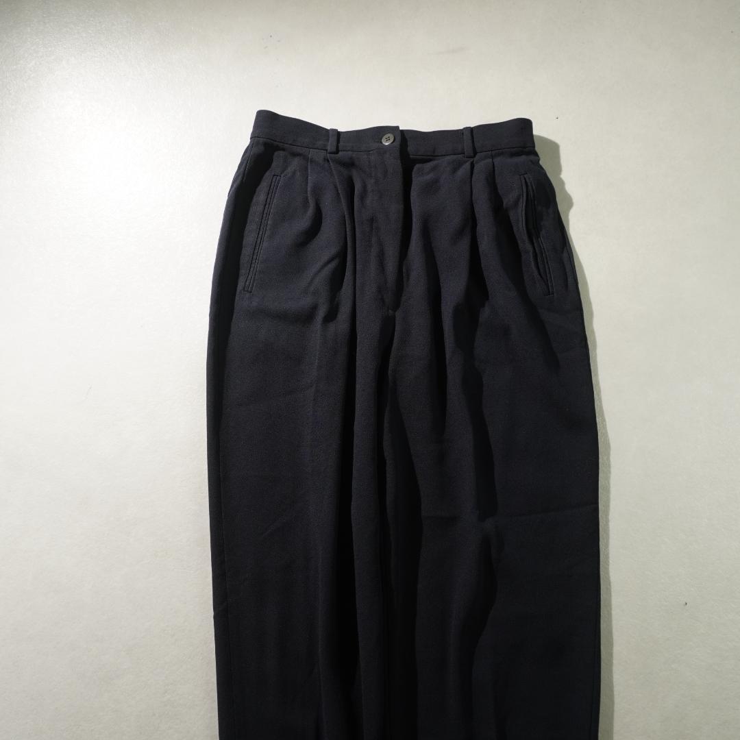 GIORGIO ARMANI Single 2 tuck slack pants navy blue/RW185