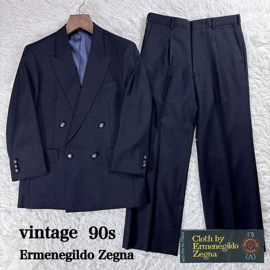 [90s Vintage] Ermenegildo Zegna Setup Suit Navy Navy