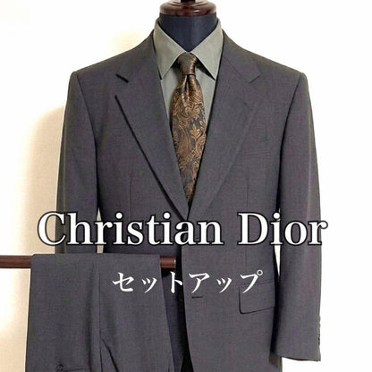 Christian Dior Setup Suit XL Wool Charcoal Gray