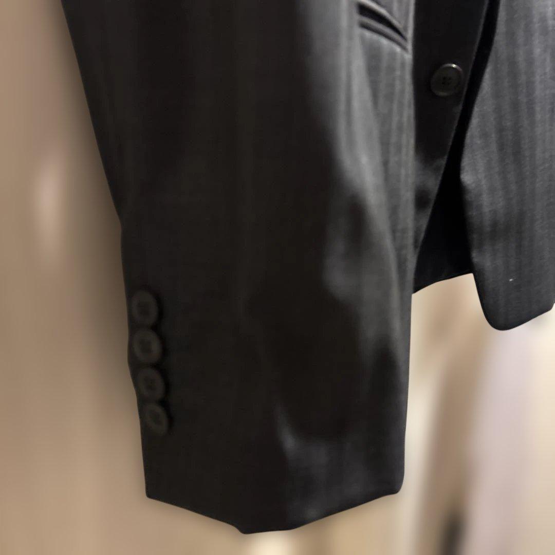 Armani dark gray striped business suit jacket